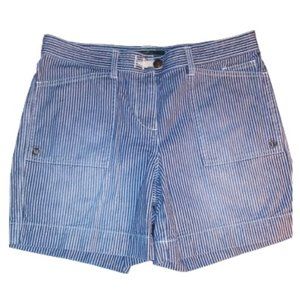 LRL Lauren Jeans Co. Striped Nautical 5 Pkt Shorts